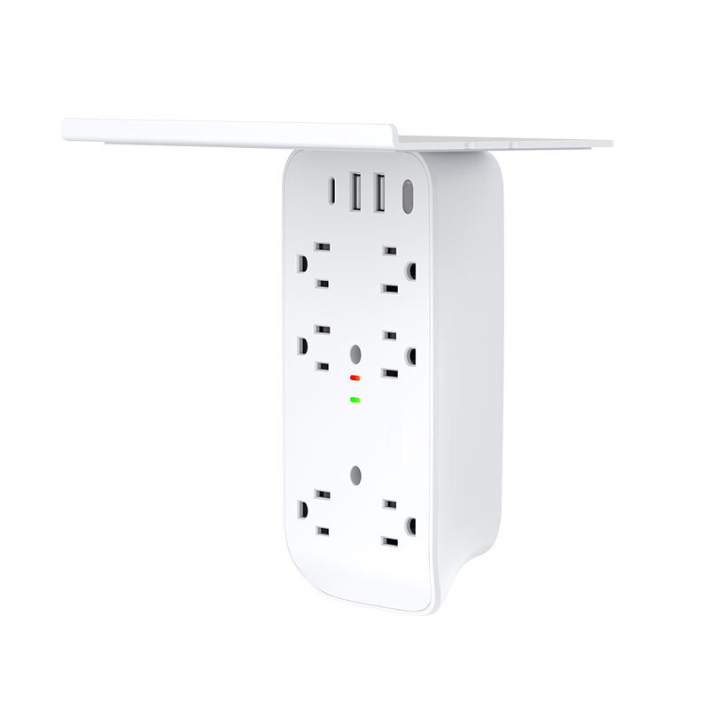 American multifunctional wall plug socket WPG05 with USB Night Light Shelf