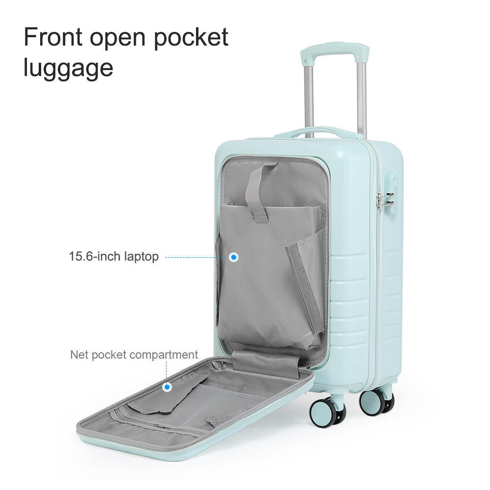 Wholesale 4 wheels multifunction mini luggage suitcase with lock laptop compartment bag custom luggage