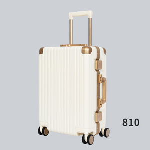 Hot sale travel suitcase set aluminium cabin luggage trolley case luxury vintage luggage travel bag with wheels customized bag