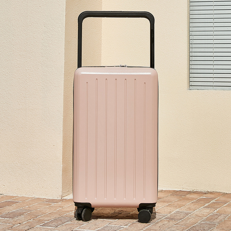 Wholesale Plastic Luggage Hardshell 4 Wheel Spinner Trolley Pink Suitcase