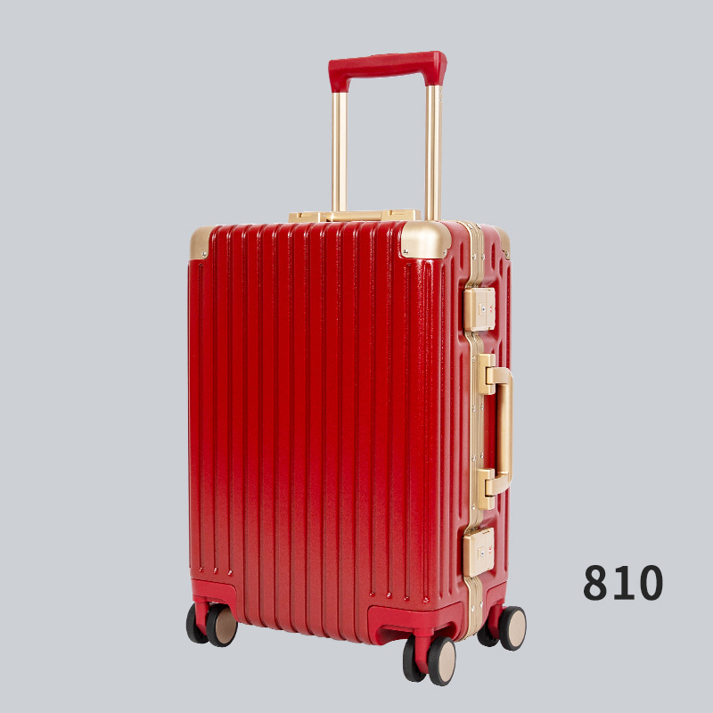 Hot sale travel suitcase set aluminium cabin luggage trolley case luxury vintage luggage travel bag with wheels customized bag