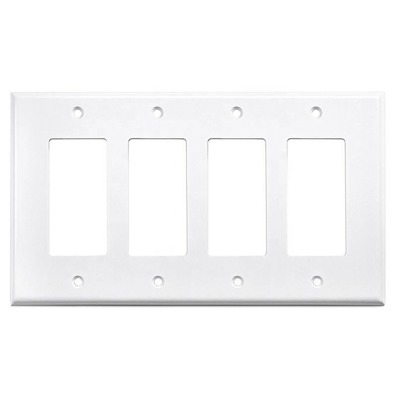 Leishen Wholesale 1/2/3/4 Gang Plastic Fire Retardant Wall Plate Decorator Light Switch or Receptacle Outlet Wall Plate