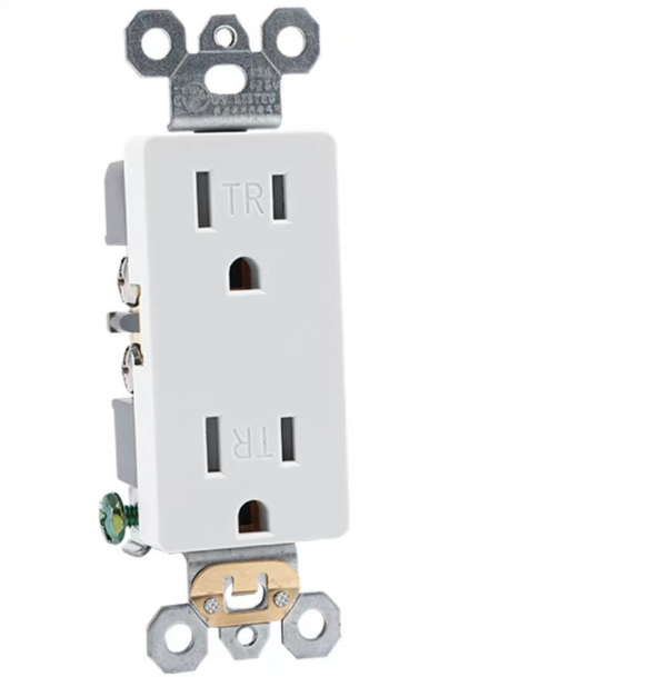 Wall Plate Not Included Decorator Receptacle Residential Grade Outlet 15A 125V Self-Grounding 5-15R 1 gang wall outlet