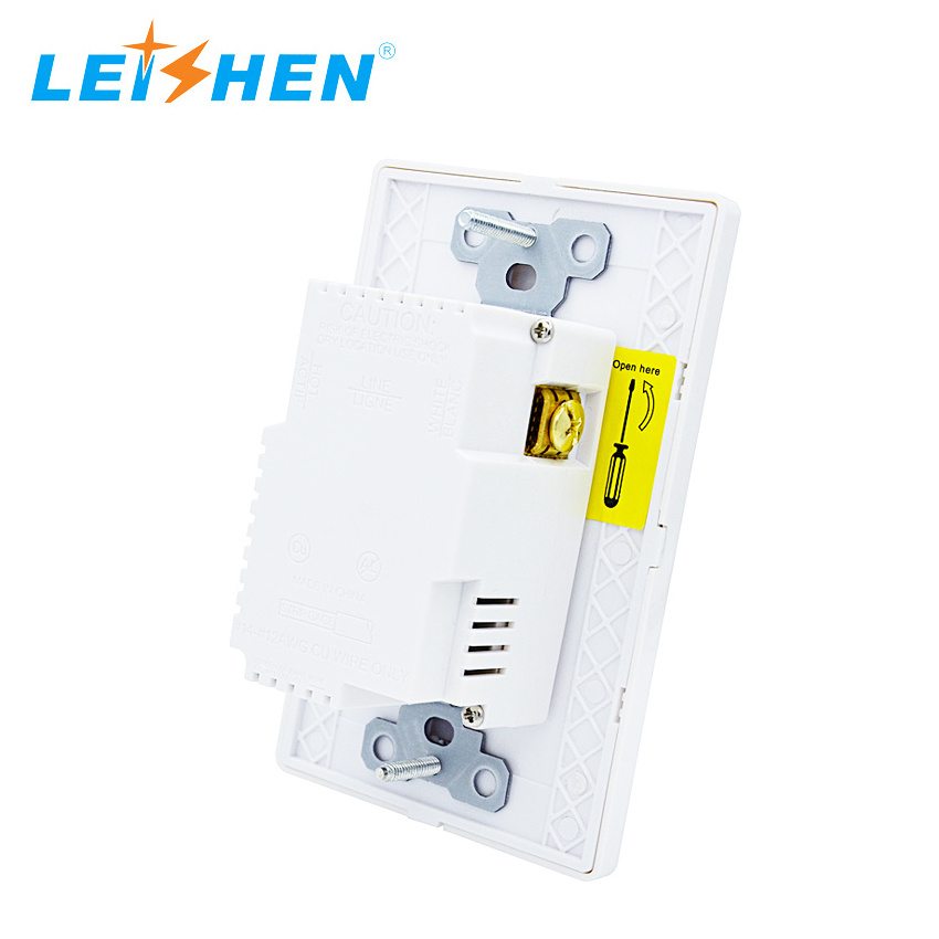 US wall Outlet  3.6A 2Type C PD Fast charge  125V Tamper Resistant Receptacle Frame and Cover white built-in ground Socket