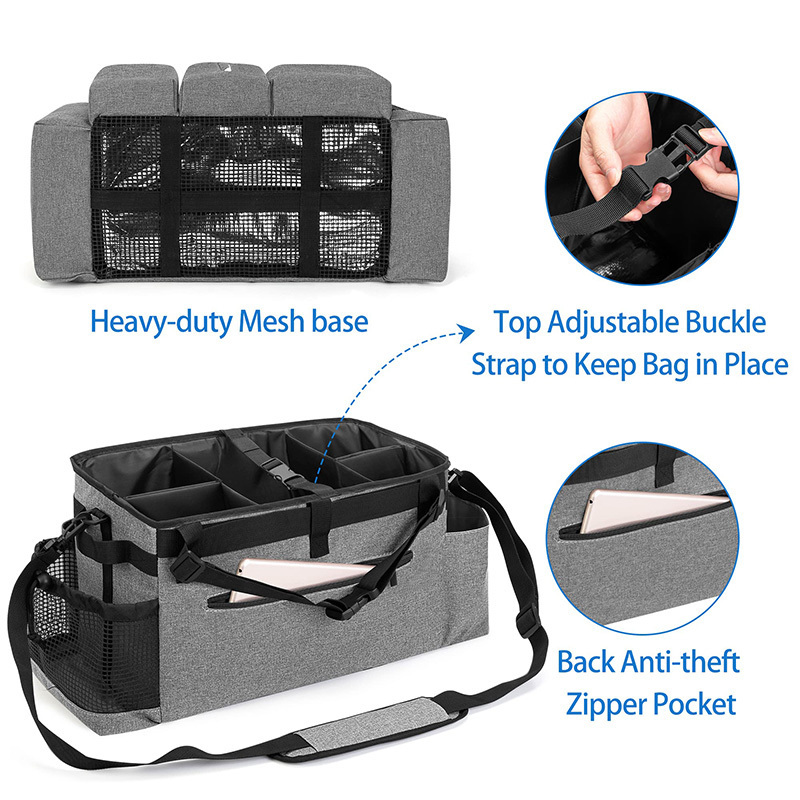 Multi-function Housekeeper Wearable Cleaning Supply Caddy Bag With Shoulder Strap And Waist Belt