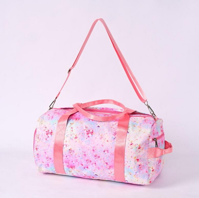 Recycled polyester sublimation woman waterproof weekender travel sports bag yoga duffel gym sport overnight duffle bag