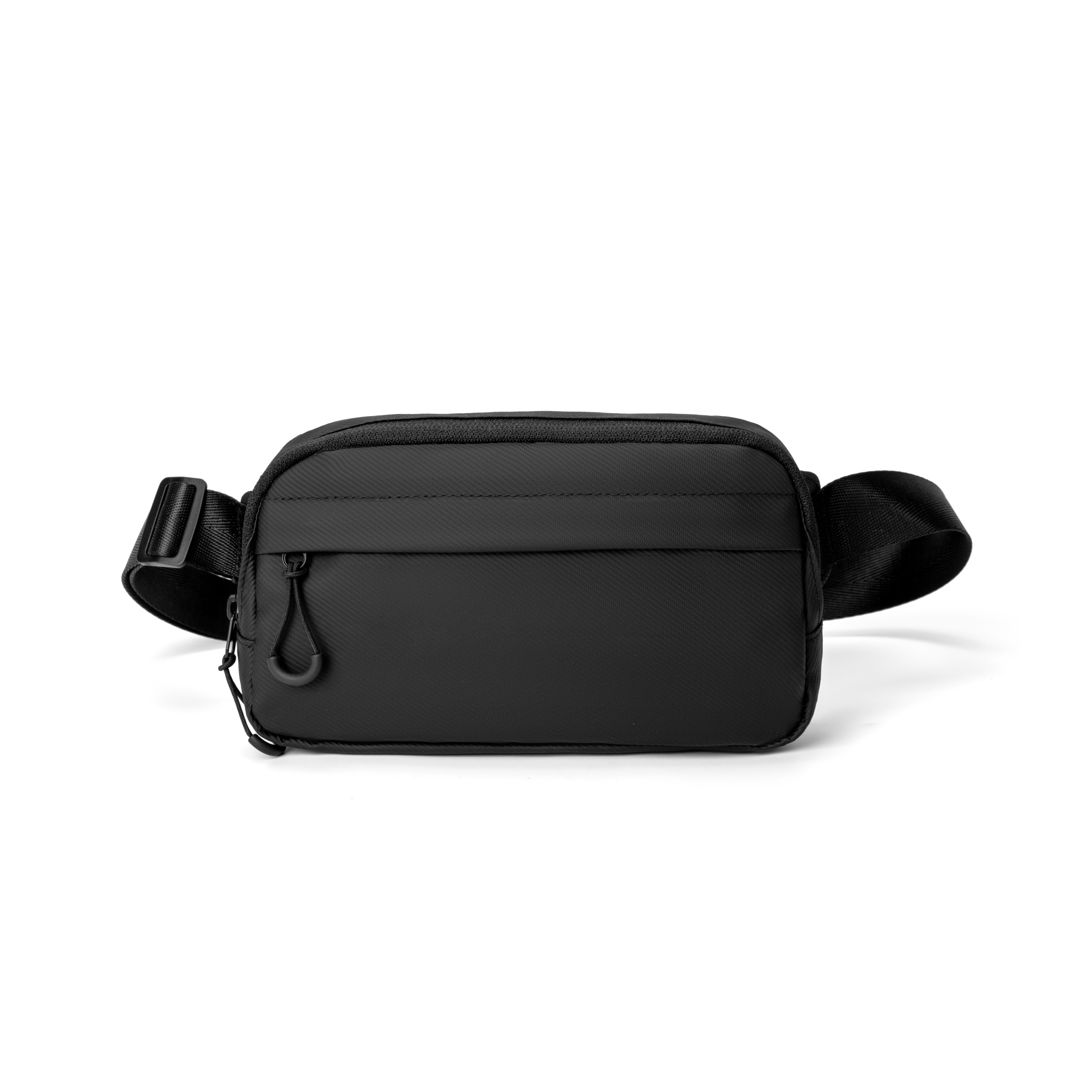 Black Fashion Waterproof Waist Bag With Adjustable Strap