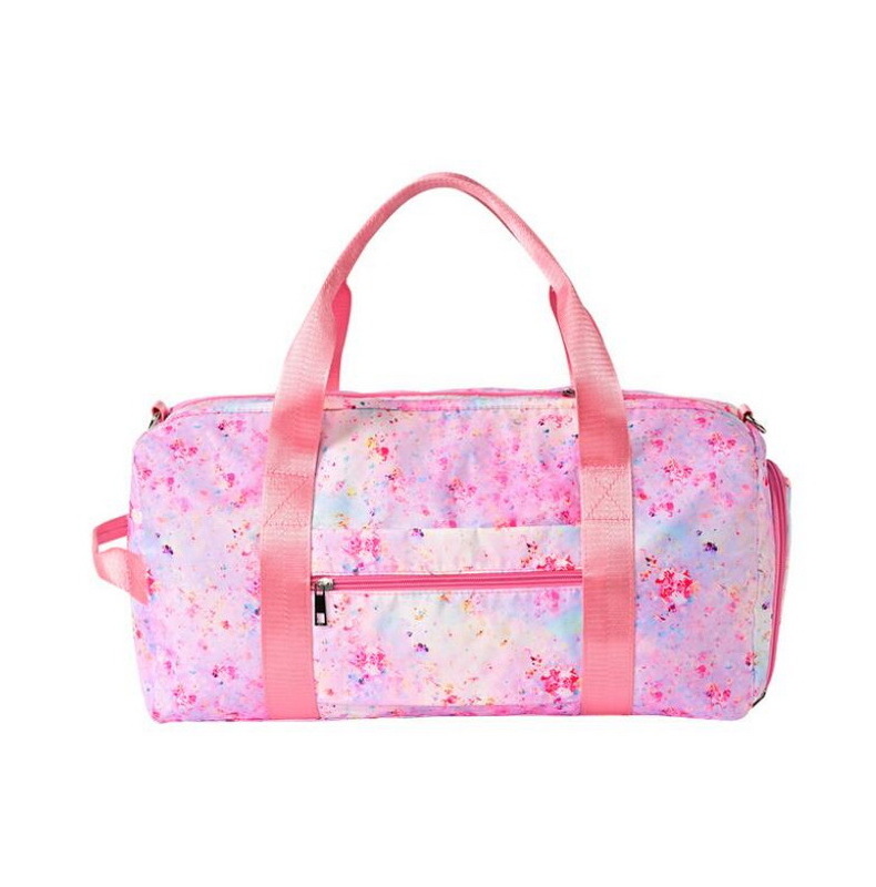 Recycled polyester sublimation woman waterproof weekender travel sports bag yoga duffel gym sport overnight duffle bag