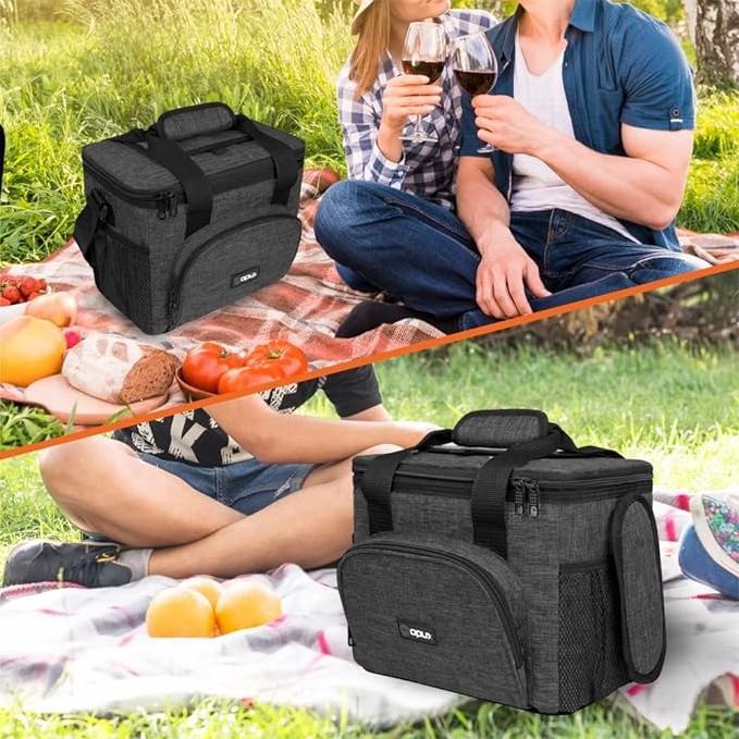 Plastic Portable Insulated Ice Cream Food Cooler Bag for Travel Custom Large Coolers and Insulated Zip Food Cooler Lunch Bags