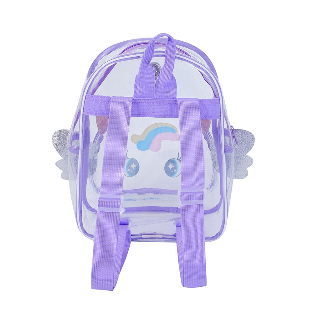 Clear PVC backpack big eyes Unicorn backpack for children Summer beach bag for children swimming mermaid backpack