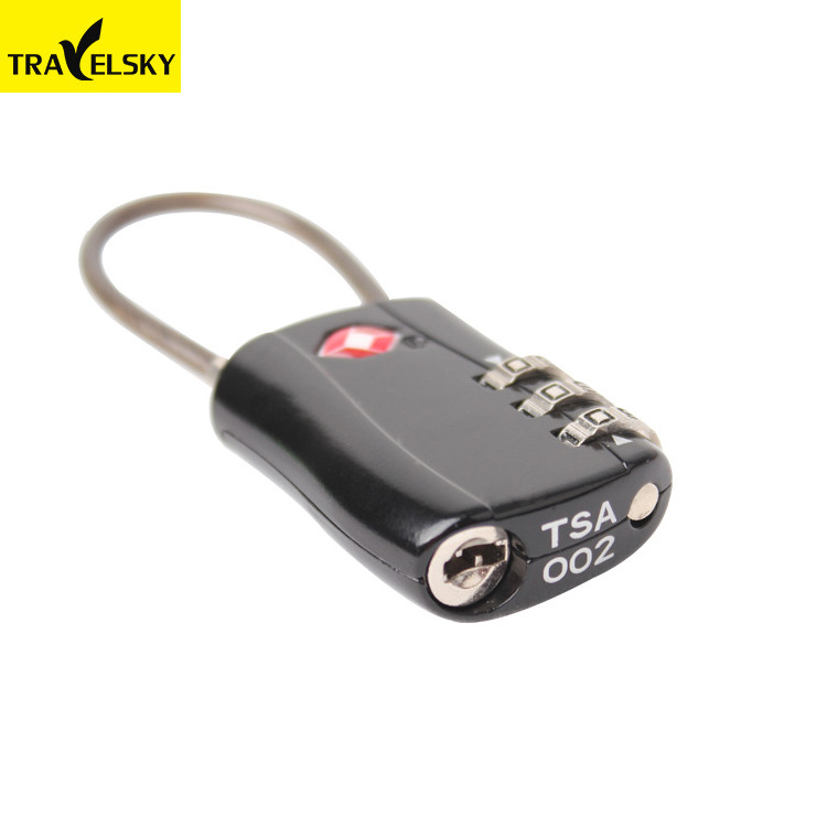 Travelsky TSA travel zinc alloy Custom Cheap combination 3-Dial Metal Keyless Code Luggage Lock