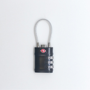 Zinc Alloy Travel TSA Luggage Lock 3 Digit Combination TSA Cable Lock For Backpack