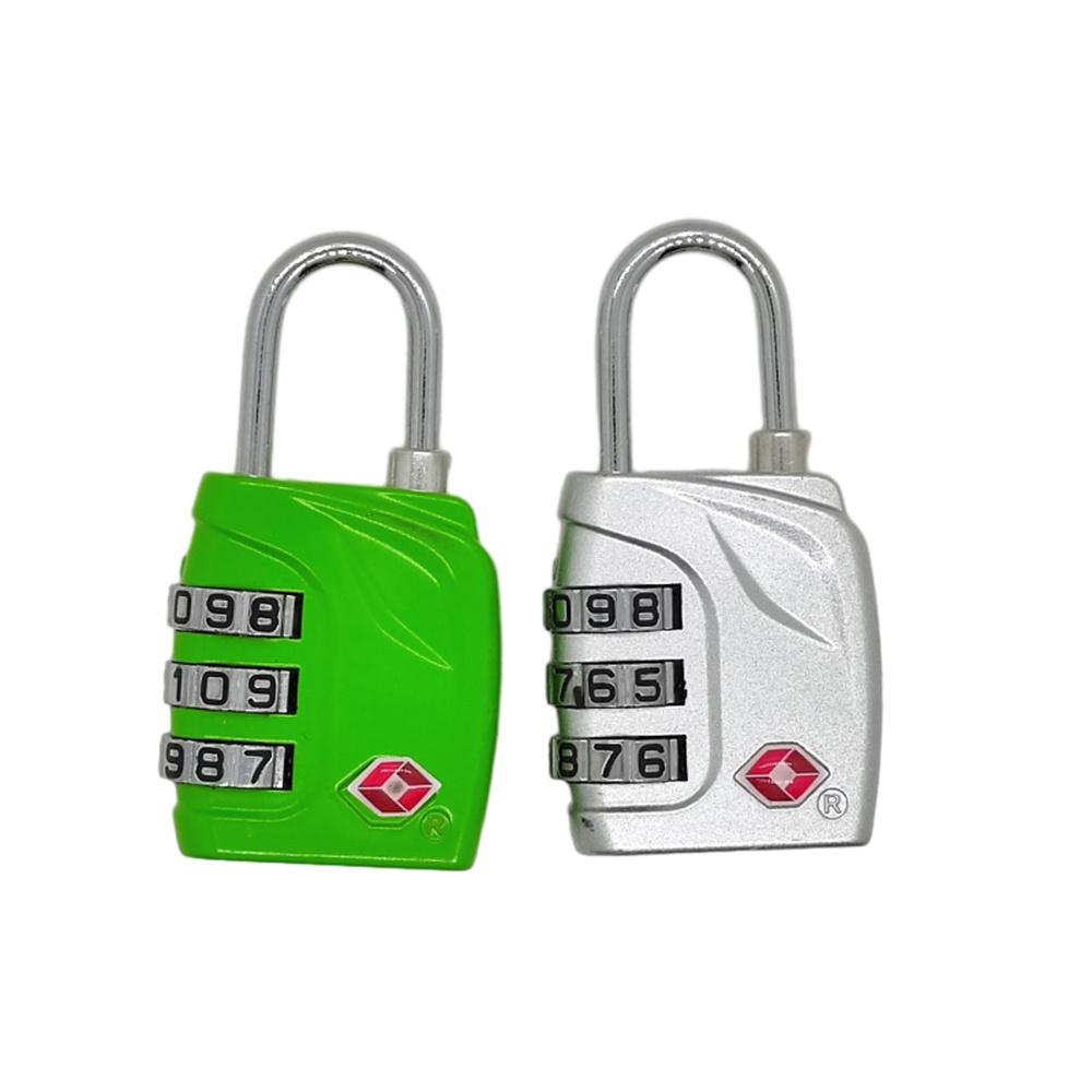 Safety TSA Padlock Outdoor Zinc Alloy Resettable 3 Digit Combination Padlock