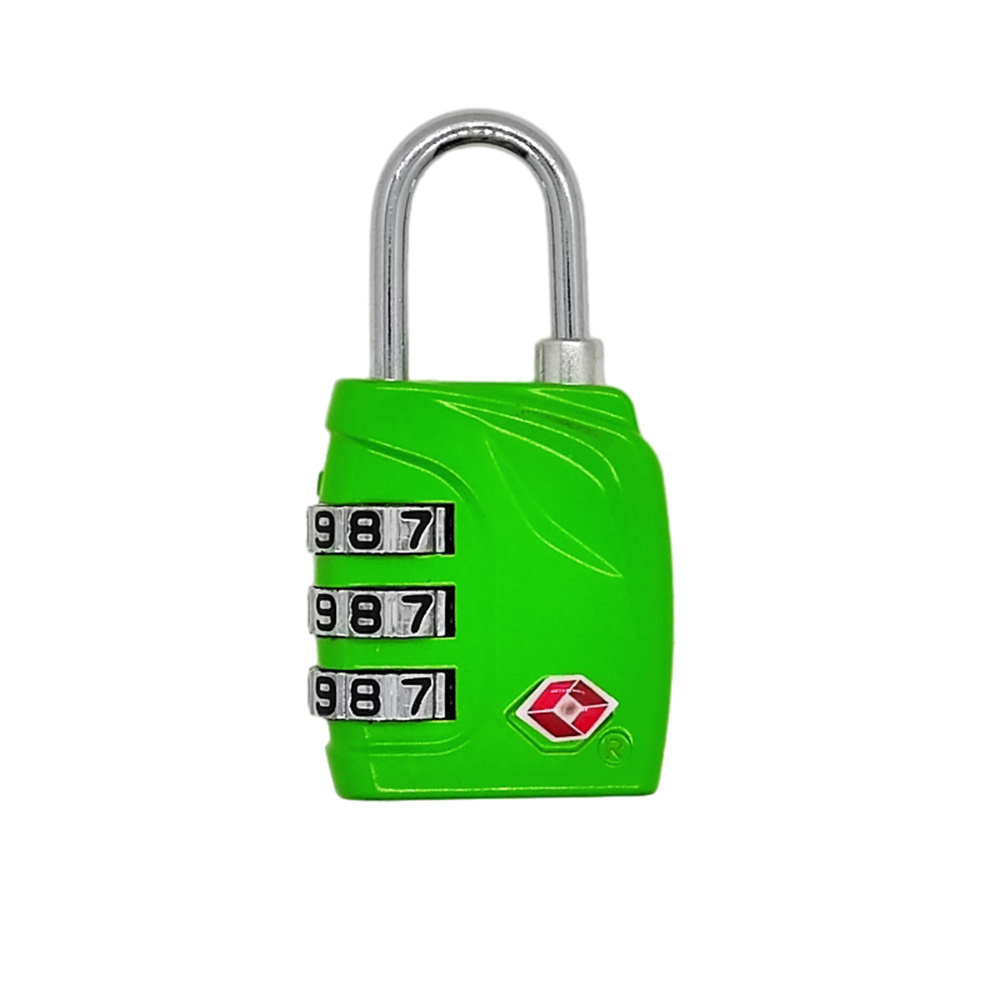 Safety TSA Padlock Outdoor Zinc Alloy Resettable 3 Digit Combination Padlock