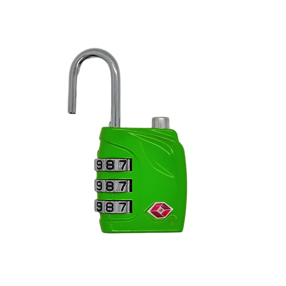 Safety TSA Padlock Outdoor Zinc Alloy Resettable 3 Digit Combination Padlock