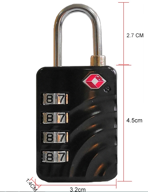 TSA Luggage Lock for Suitcase & Baggage 4 Digit Combination Steel Padlocks Travel Lock