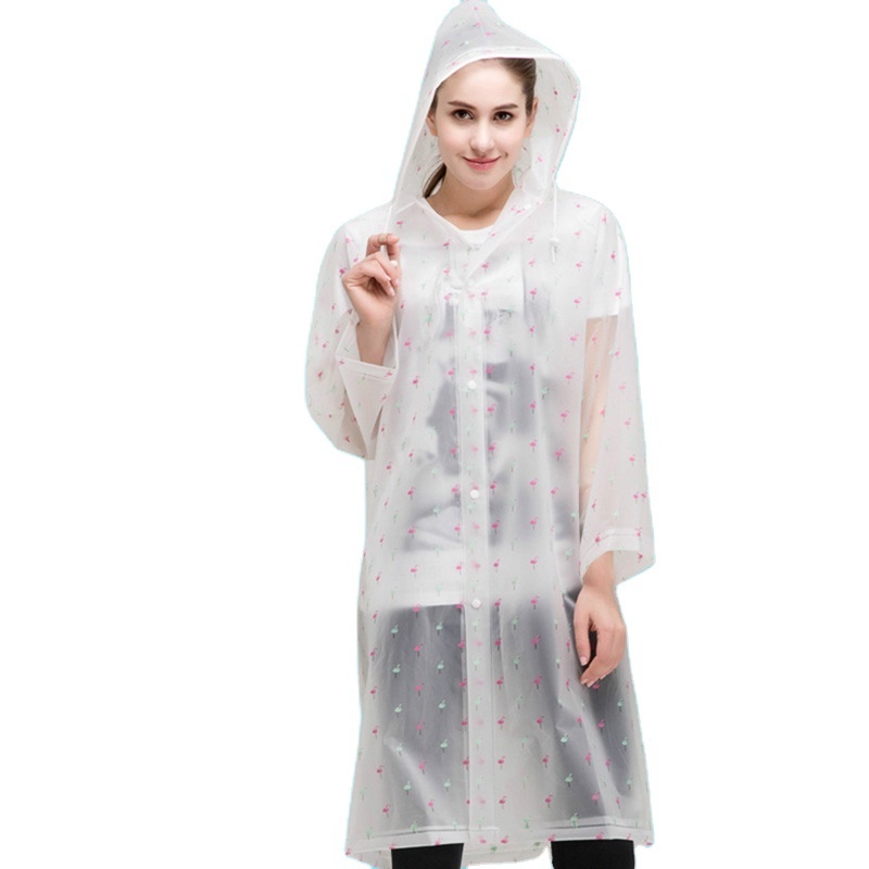 Travelsky Custom foldable Transparent Waterproof Eva Raincoat