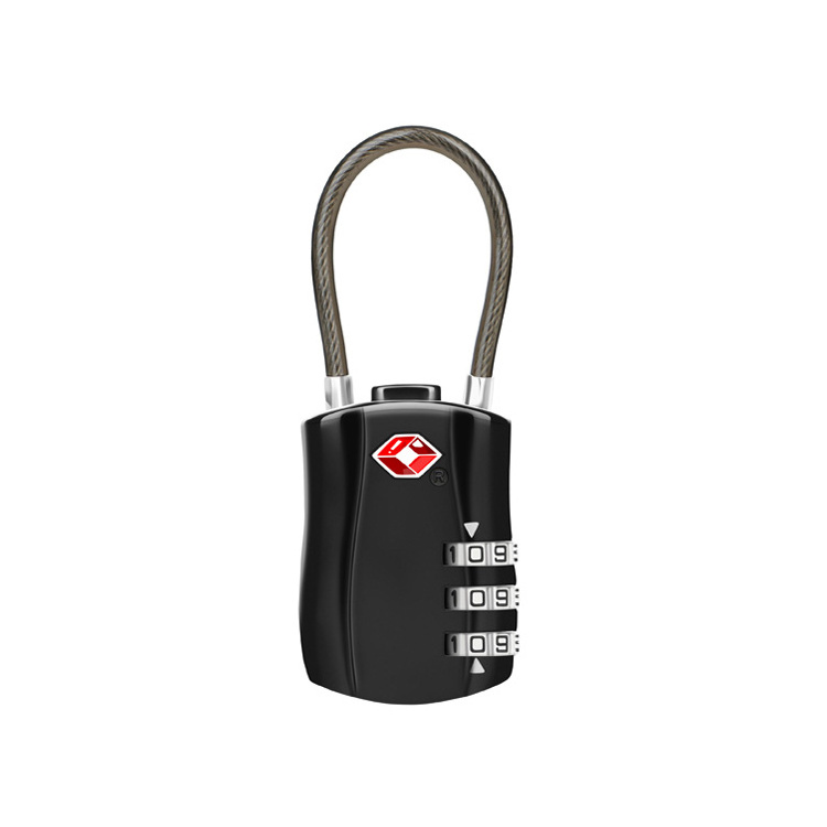 Travel Custom Approved 3-Dial Combination Travel TSA Cable Luggage Lock