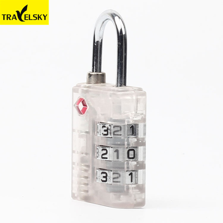 Travelsky security suitcase TSA007 locks travel mini abs 3 dial combination lock