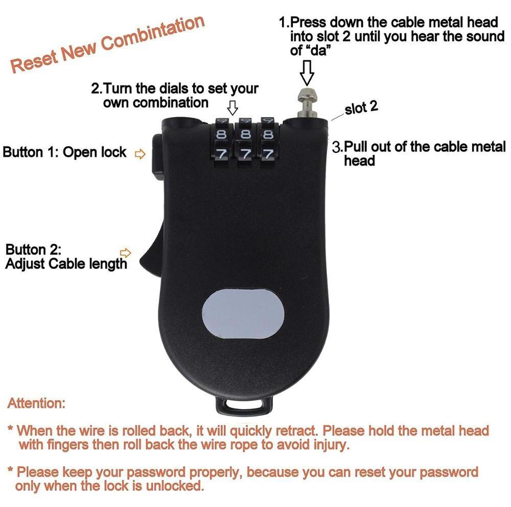 Travelsky Cheap best sell Password Locks Combination retractable Cable Lock