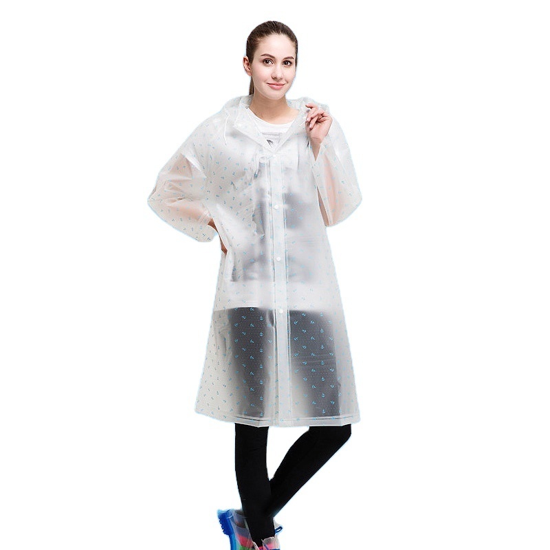 Travelsky Custom foldable Transparent Waterproof Eva Raincoat