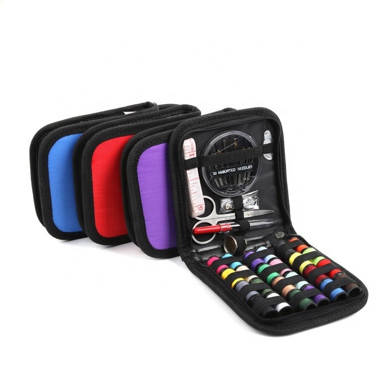 Travelsky Mini Travel Portable Sewing Kit Box With Color Needle Threads