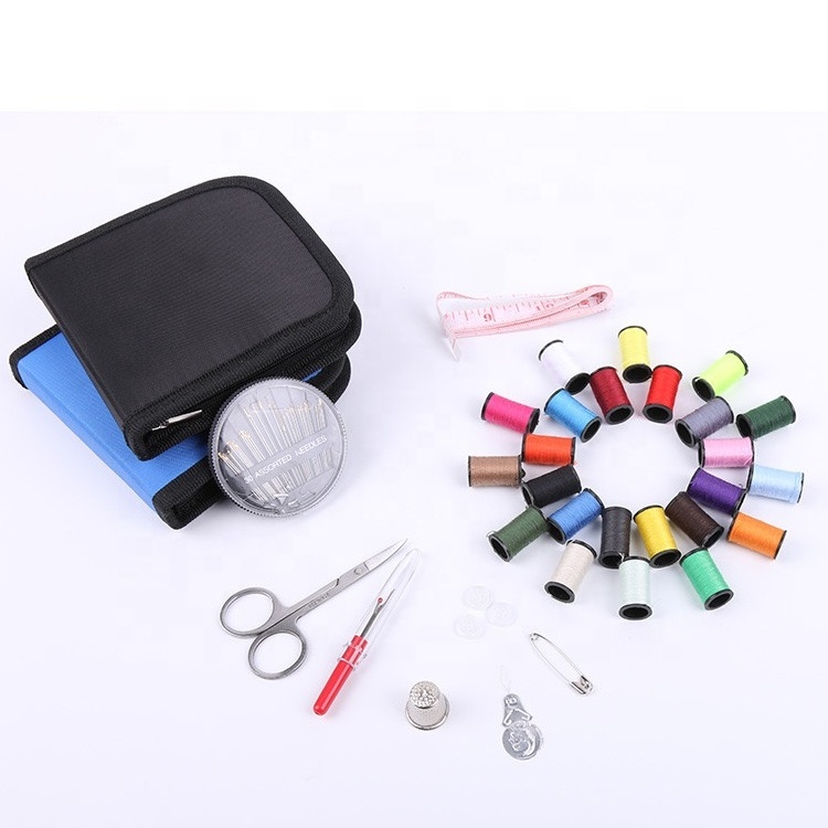 Travelsky Mini Travel Portable Sewing Kit Box With Color Needle Threads