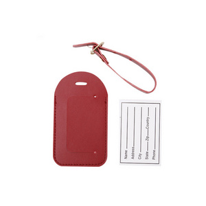 Travelsky Custom wholesale solid color bulk airplane PU leather luggage tag