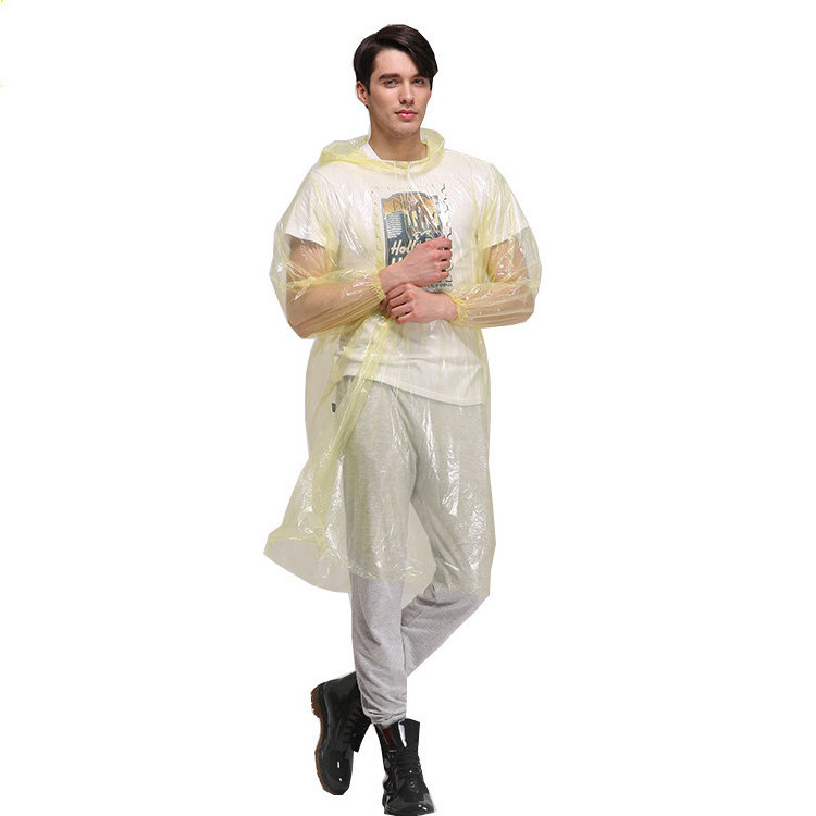 Travelsky adult men transparent waterproof rainwear poncho womens rain coat