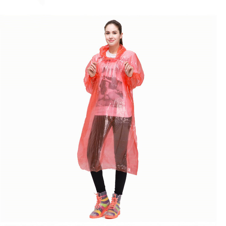 Travelsky adult men transparent waterproof rainwear poncho womens rain coat