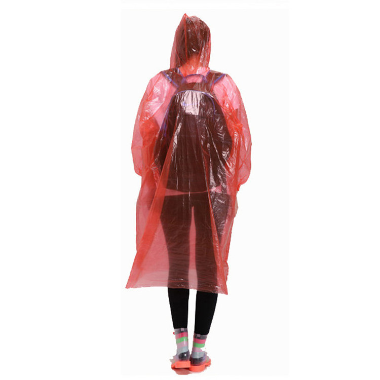 Travelsky adult men transparent waterproof rainwear poncho womens rain coat