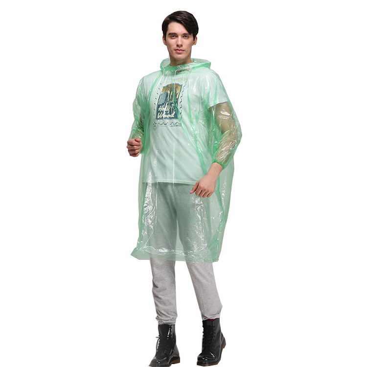 Travelsky adult men transparent waterproof rainwear poncho womens rain coat