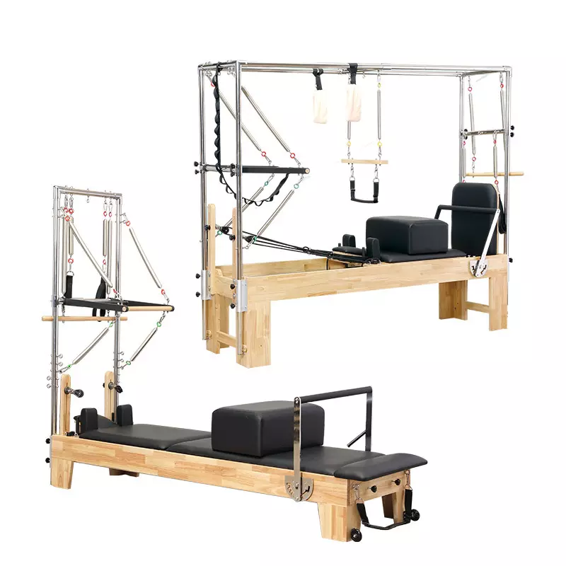 Half Trapeze Pilates Reformer White Maple Wood Pilates Bed reformer half trapeze