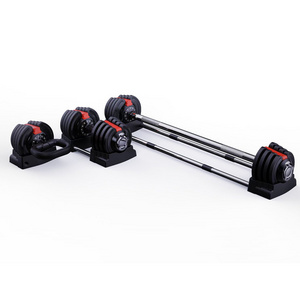 Strength Training Free Weights Three In One Multifunctional  Kettlebell Barbell Black  18 Kg 40 Lb Adjustable Dumbbells