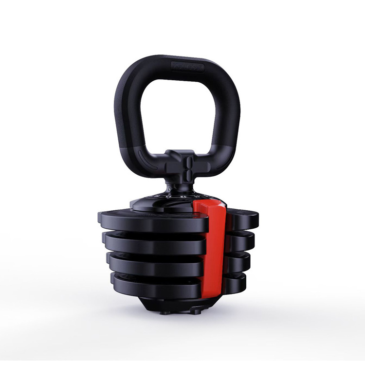 Strength Training Free Weights Three In One Multifunctional  Kettlebell Barbell Black  18 Kg 40 Lb Adjustable Dumbbells