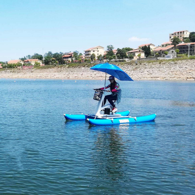 Outdoor Alloy Water Pedal Bicycle, water Play Equipment Floating Sea Water Bicycle Bike