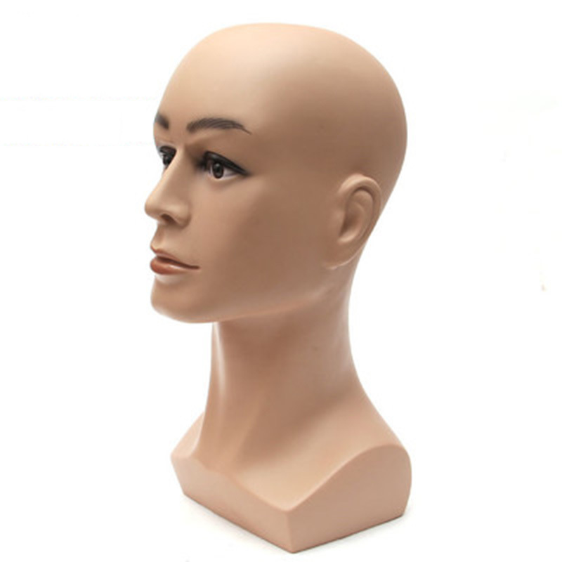 Realistic Skin Heads Plastic Male Mannequin Head PVC Women OEM Service Wig Stand Factory Direct Sale Mannequin Head with Hair