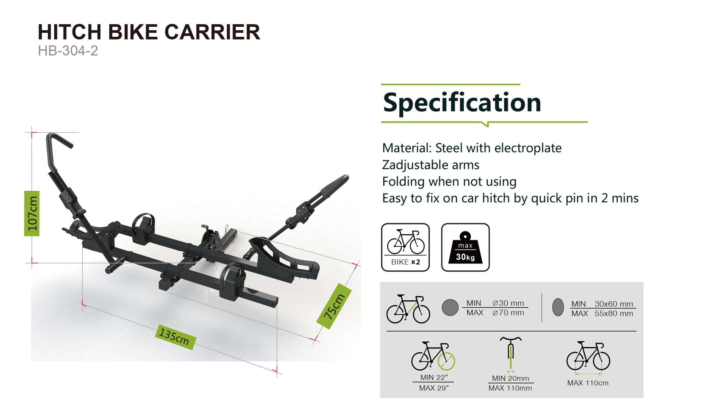 Shopee hot selling steel  fat bike rack E bike carrier