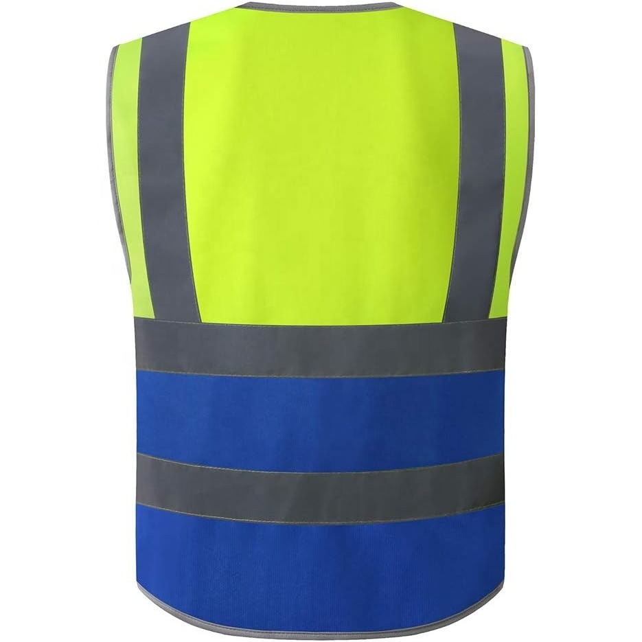 safety vest class 3 wholesale price high visibility vest reflective safety with Zipper made with 3M reflective material