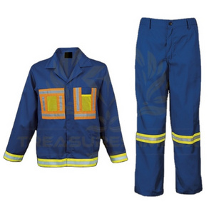 Industrial Work Suits Set For Men Hi-Vis Fire Resistant Reflective Electrician Safety Suit Work Wear Clothes Security Uniform