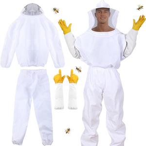 Bee Suit Three Layer Ultra Ventilated Mesh Sting Proof Beekeeper, Beekeeping, Protective Bee Suit with Fencing Veil For unisex