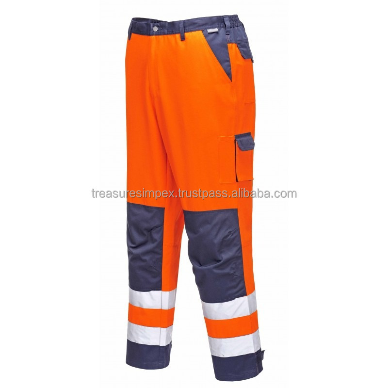 Industrial Cargo Pants Hot Sale Hi Vis Construction Cargo Men Safety Work Trousers Workwear Quick Dry Pants