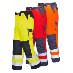 Industrial Cargo Pants Hot Sale Hi Vis Construction Cargo Men Safety Work Trousers Workwear Quick Dry Pants