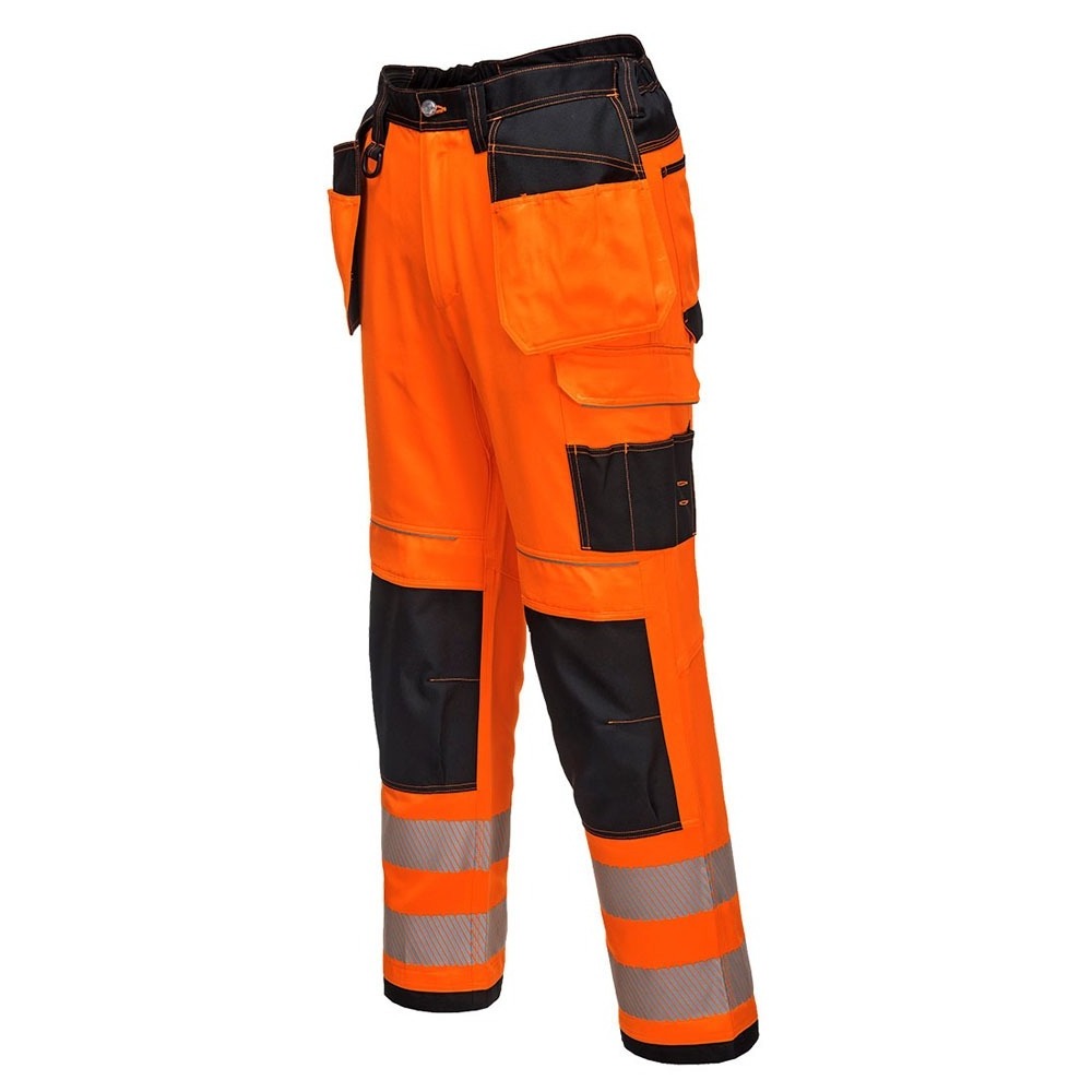 Workwear Cargo Pants Wholesale Customized Safety Construction Stretch Pants Outdoor High-visibility Work Trouser Reflective Tape