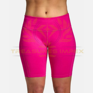 Wholesale ladies sports gym women compression plain workout short tights breathable custom sports yoga high waist shorts