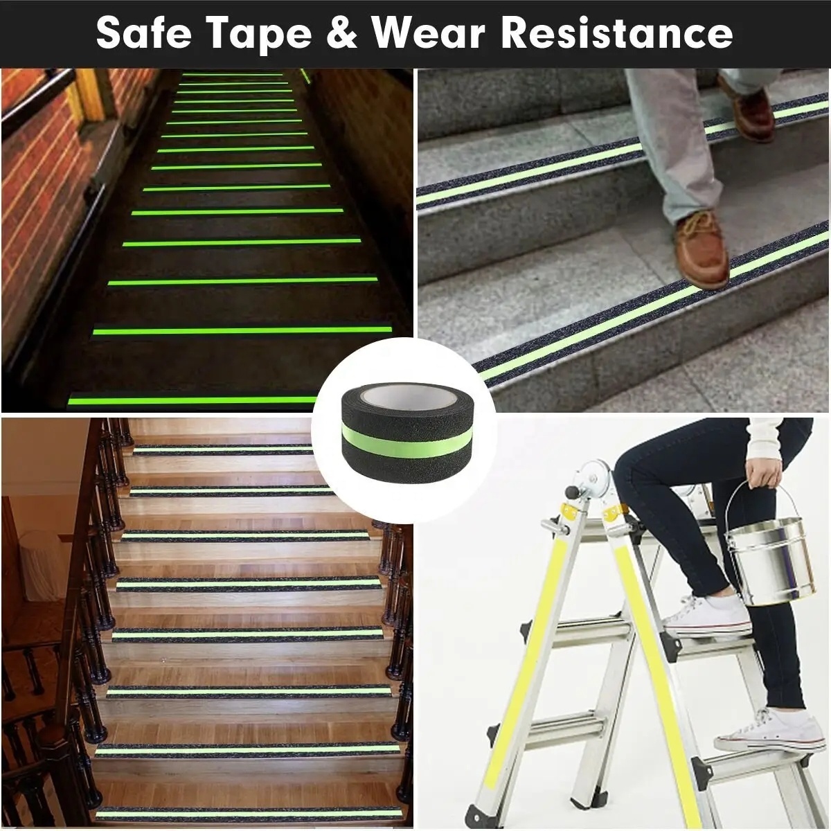 Good Quality Non Slip Safety Waterproof Non Skid Anti Slip Glow In The Dark Tapes