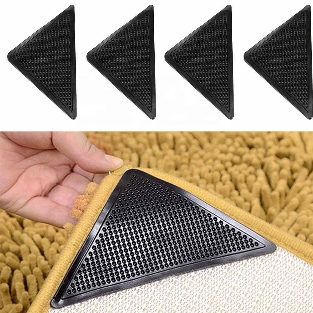 Non Slip Reusable Rug Tape Rug Corners Grippers for Hardwood Floors