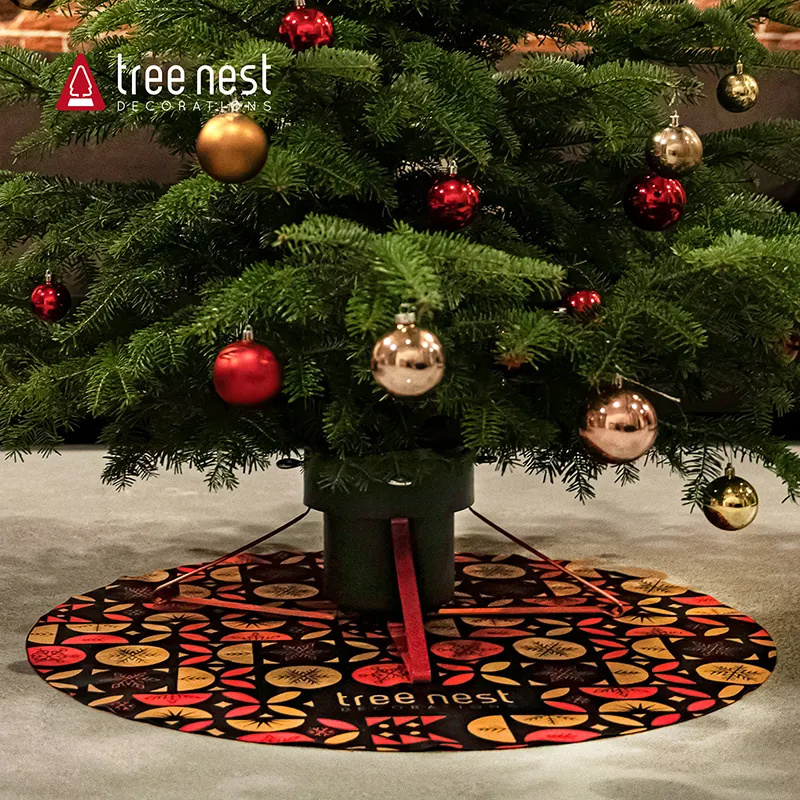 Christmas Crafts Wholesale luxury Christmas tree skirt collar mat gifts ornaments Xmas Decoration