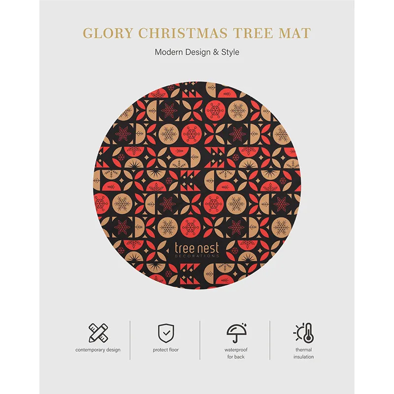 Christmas Crafts Wholesale luxury Christmas tree skirt collar mat gifts ornaments Xmas Decoration