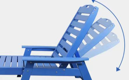 Modern HDPE Outdoor casual Adirondack chair Waterproof garden beach furniture plastic  Lounge Chair